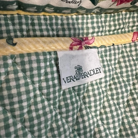 Vintage VERA BRADLEY Hope 2002 Medium Button Tote Yellow Pink Green Floral Y2K - Picture 11 of 12